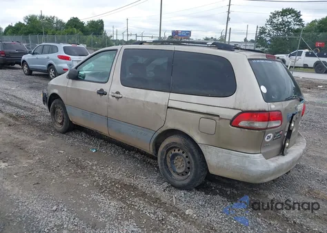 2002 Toyota Sienna Le из США, поврежденный, VIN 4T3ZF13C42U446734